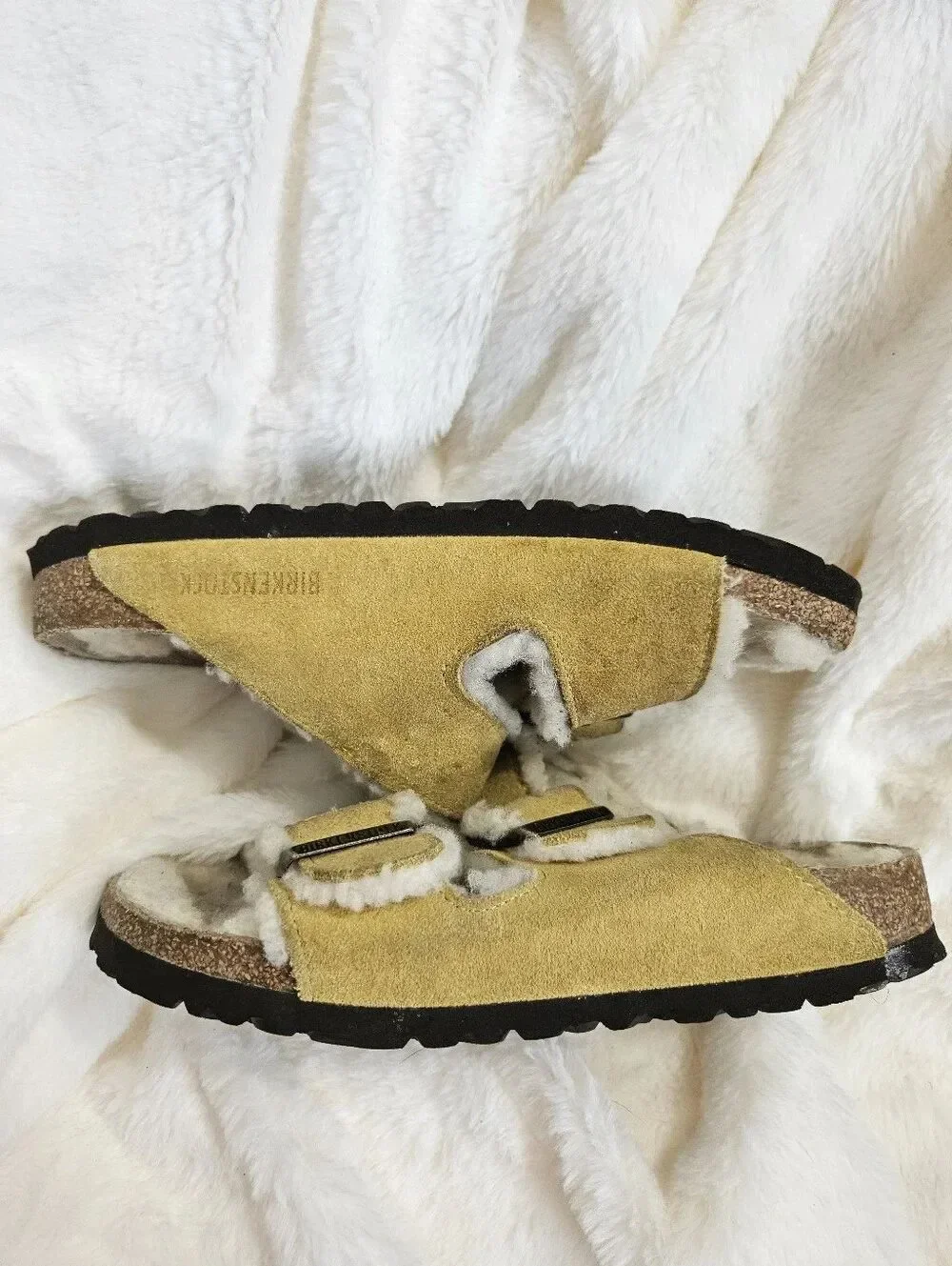 Birkenstock Arizona Shearling Suede Sandals – Size EU 37 / US Women's 6-6.5